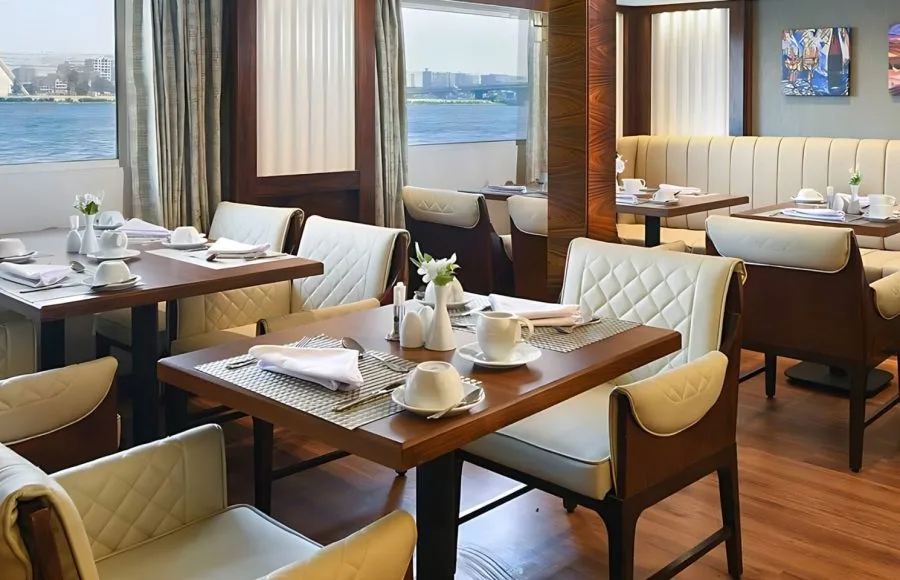 Restaurant aboard the HS Sindbad Nile Cruise Nile cruise